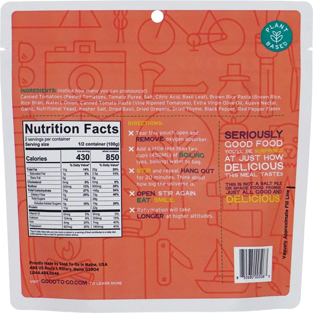 Classic Marinara With Pasta - 2 Servings 4 Classic Marinara With Pasta - 2 Servings - Image 2