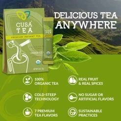 Organic Green Instant Tea -Outdoor Camping Shop cusa green tea cutsheets02 rsz 23093.1626823463