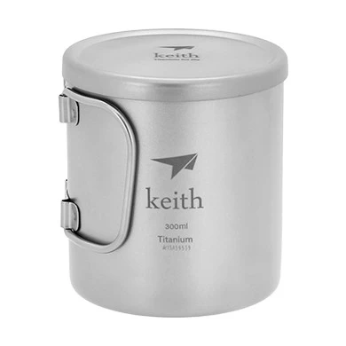Double-Wall Titanium Mug With Folding Handle And Lid 3 Double-Wall Titanium Mug With Folding Handle And Lid