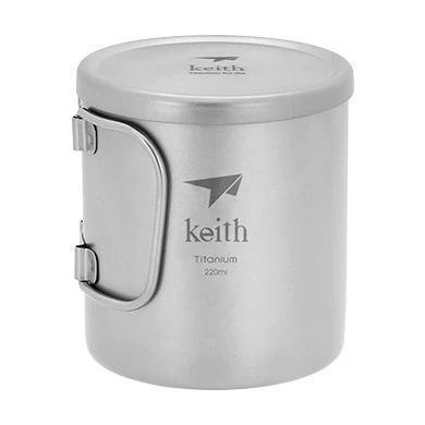 Double-Wall Titanium Mug With Folding Handle And Lid 4 Double-Wall Titanium Mug With Folding Handle And Lid - Image 2