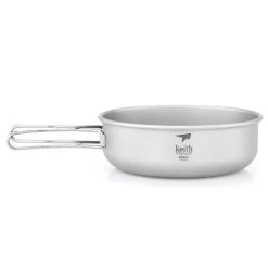 Titanium Bowl With Folding Handle -Outdoor Camping Shop ti5326 1 33470.1653506832