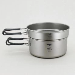 2-Piece Titanium Pot And Pan Cook Set -Outdoor Camping Shop ti6016 35989.1653507572