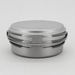 2-Piece Titanium Pot And Pan Cook Set -Outdoor Camping Shop ti6017 2 1 10327.1653507572