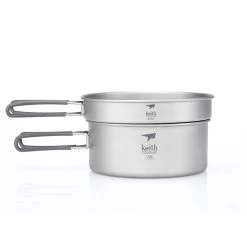 2-Piece Titanium Pot And Pan Cook Set -Outdoor Camping Shop ti6017 1 1 97660.1653507572