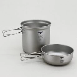 2-Piece Titanium Pot And Bowl Set -Outdoor Camping Shop ti6051 88656.1626822173