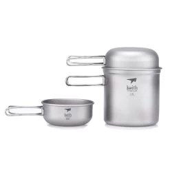 3-Piece Titanium Pot And Bowl Set