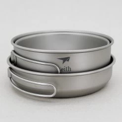 3-Piece Titanium Pot And Pan Set -Outdoor Camping Shop ti6053 1 76548.1626822182