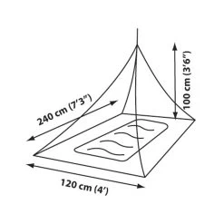 Sea To Summit Pyramid Mosquito Net Shelter -Outdoor Camping Shop 145 pyramidsingle drawing 40099.1626821789