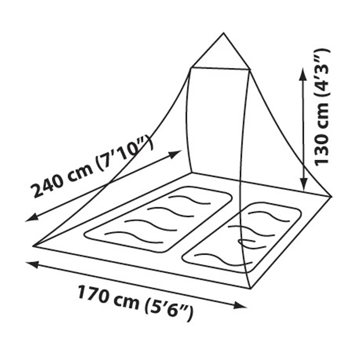 Sea To Summit Mosquito Pyramid Net With Insect Shield - Double (Fall 2022) 4 Sea To Summit Mosquito Pyramid Net With Insect Shield - Double (Fall 2022) - Image 2