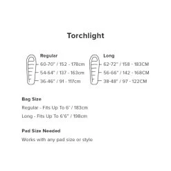 Big Agnes Torchlight Camp 20 (Fall 2022) -Outdoor Camping Shop 2020 sizing torchlightmens rsz 91789.1626823735