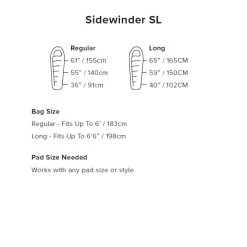 Big Agnes Sidewinder SL 35 -Outdoor Camping Shop 2021 sizing sidewindersl rsz 1 20037.1626823766