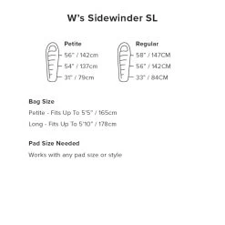 Big Agnes Sidewinder SL 20 - Women's -Outdoor Camping Shop 2021 sizing wssidewindersl rsz 74989.1626823703