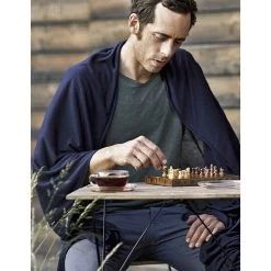 Cocoon Merino Wool And Silk Travel Blanket -Outdoor Camping Shop blanket graphiteblu 75852.1661450078