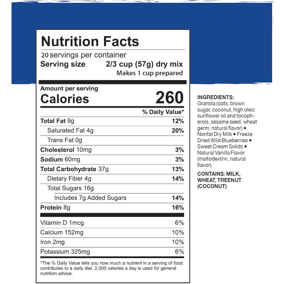 Granola With Milk And Blueberries - No. 10 Can 4 Granola With Milk And Blueberries - No. 10 Can - Image 2